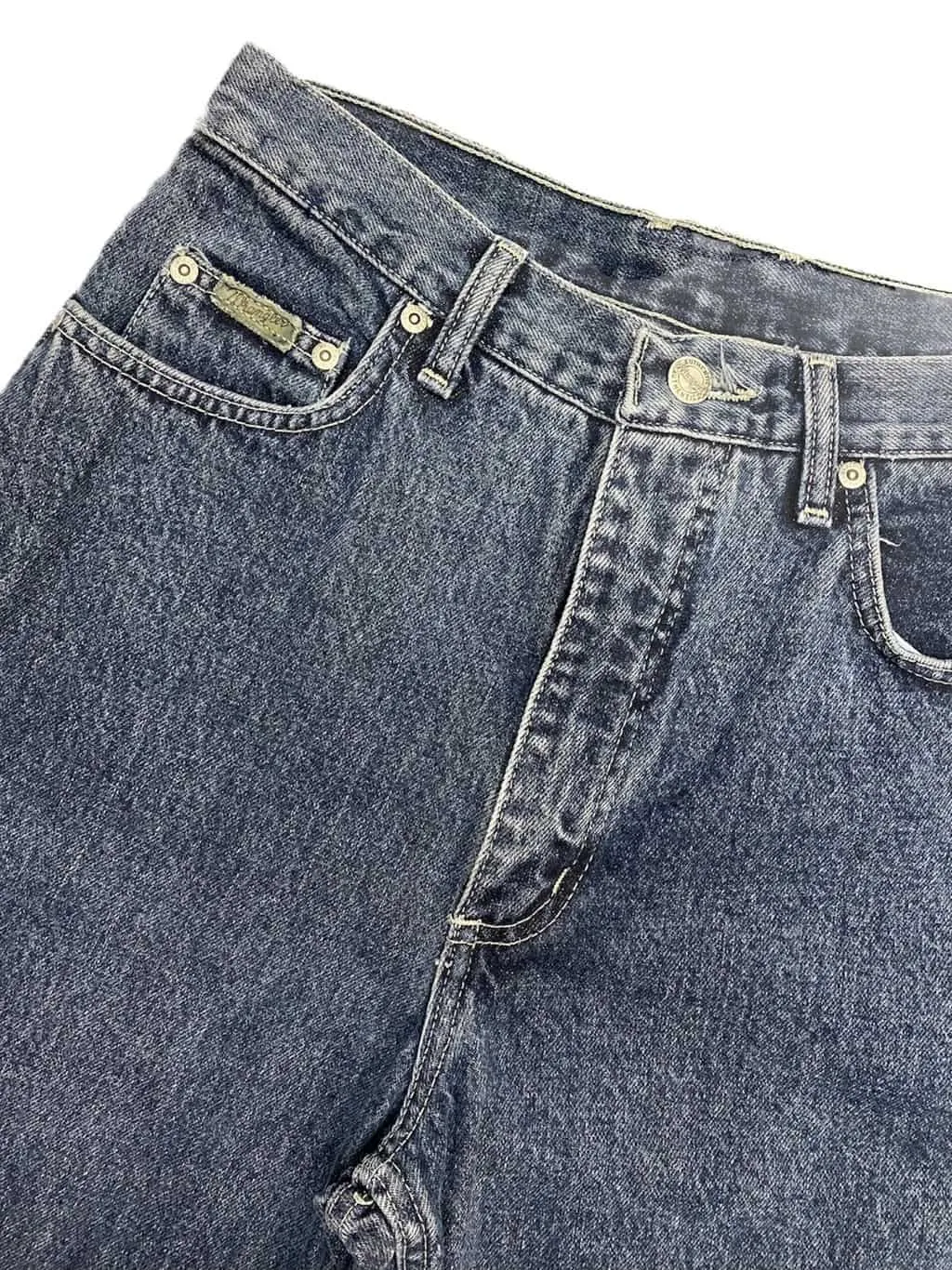 80s vintage womens Wrangler ‘Lucille’ mom jeans in dark grey / blue, UK made