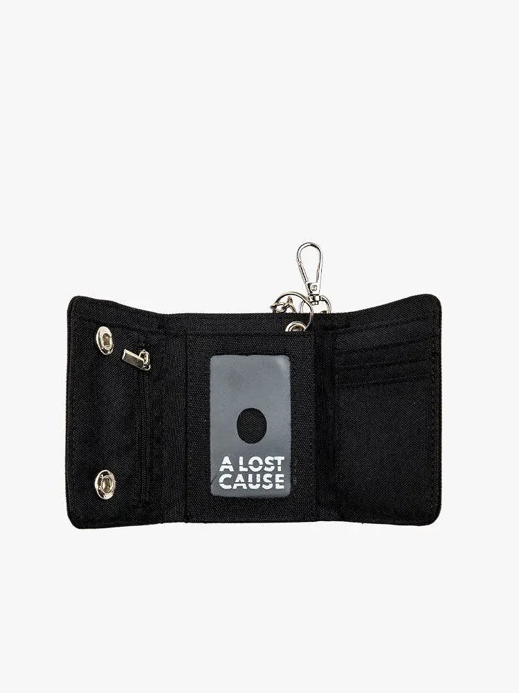 A Lost Cause Stacked Chained Wallet - Black