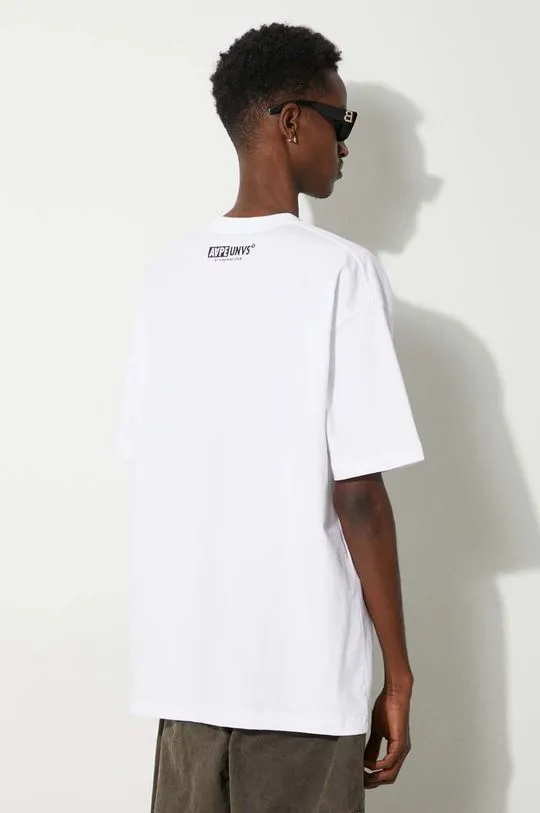 AAPE cotton t-shirt Basic Tee men’s white color with a print AAPTEM1447XXM