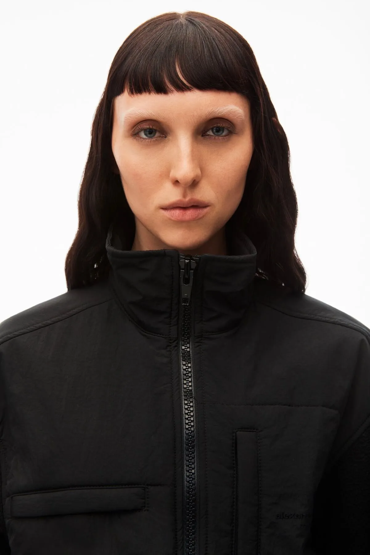 Alexander Wang Cropped Fleece Jacket - Black