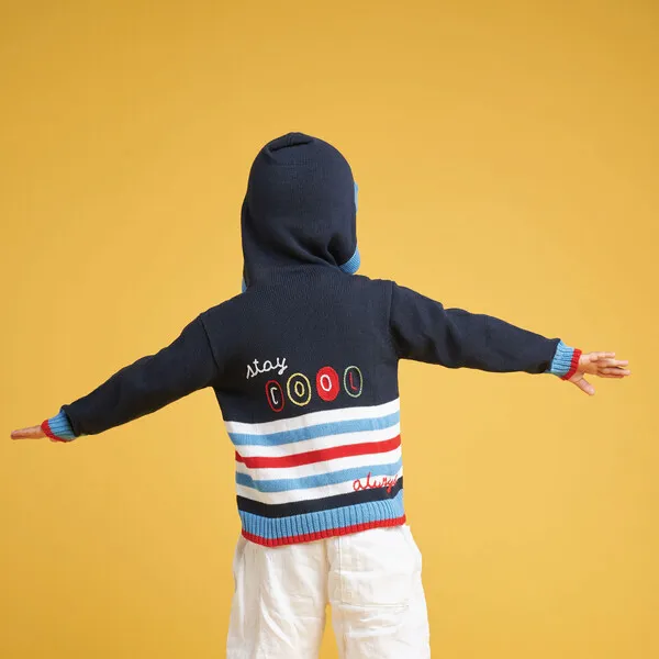 BabyBox Clothing Embroidered Sweater Cardigan with Hoodie 