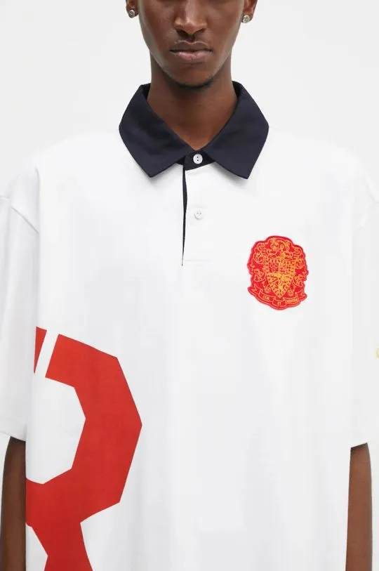 Billionaire Boys Club cotton polo shirt College Polo Shirt white color with a print B24355