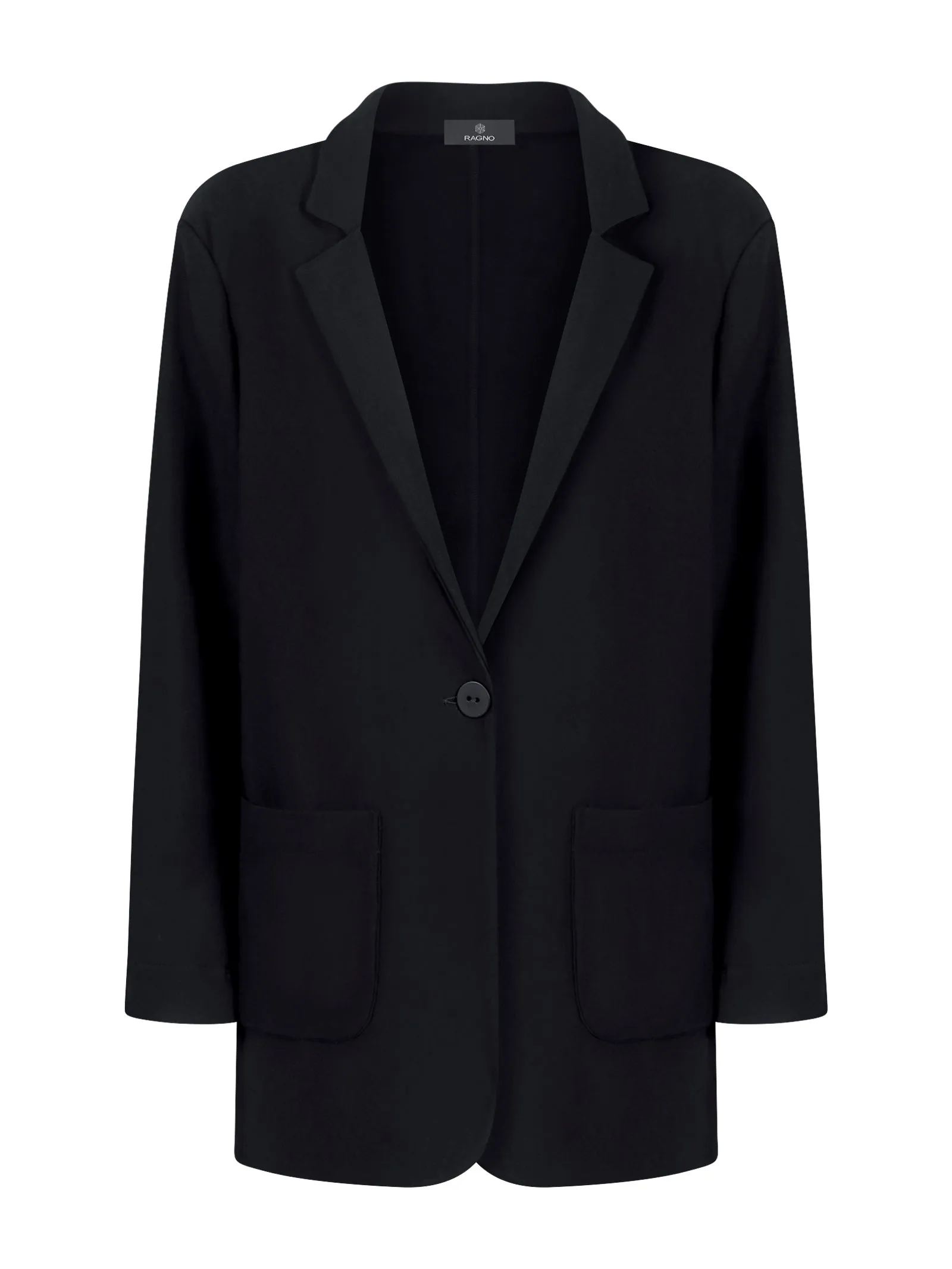 Blazer destrutturato in in Eco Techno Fleece - Nero