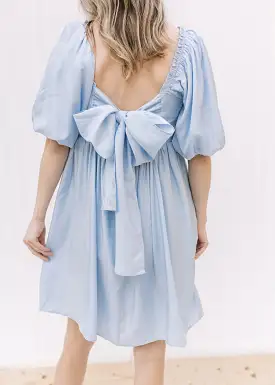 Blue Pleats Dress