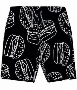 Boys Camp Shorts / B & W Burger