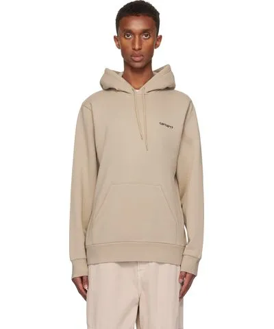 Carhartt Beige Script Embroidery Hoodie