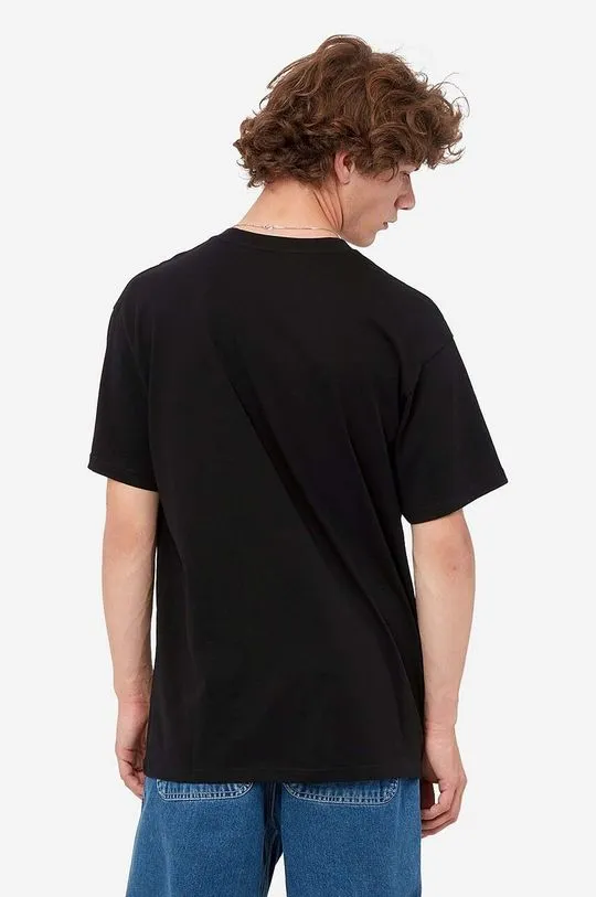 Carhartt WIP cotton T-shirt Script Embroidery black color