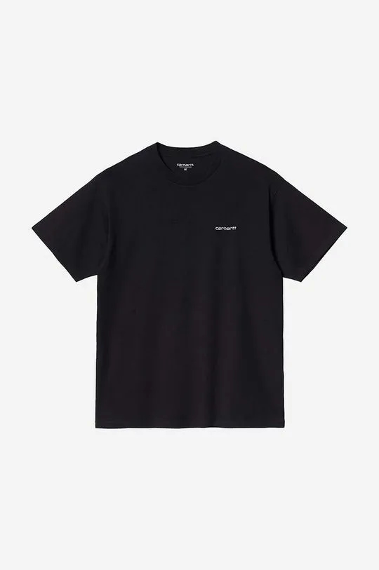 Carhartt WIP cotton T-shirt Script Embroidery black color