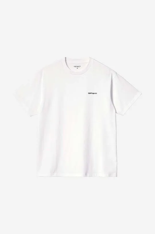 Carhartt WIP cotton T-shirt Script Embroidery white color