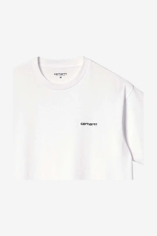 Carhartt WIP cotton T-shirt Script Embroidery white color