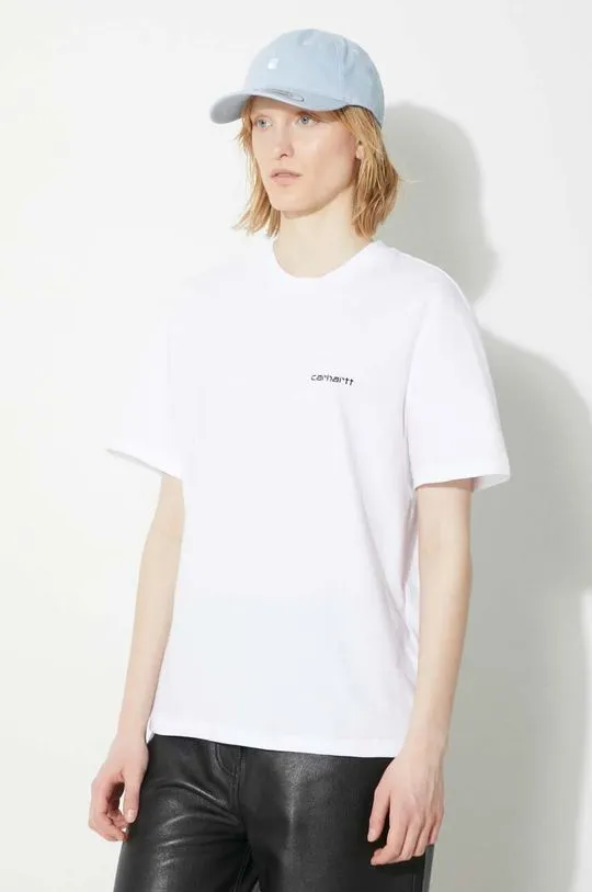 Carhartt WIP cotton t-shirt S/S Script Embroidery T-S women’s white color I032293.00AXX