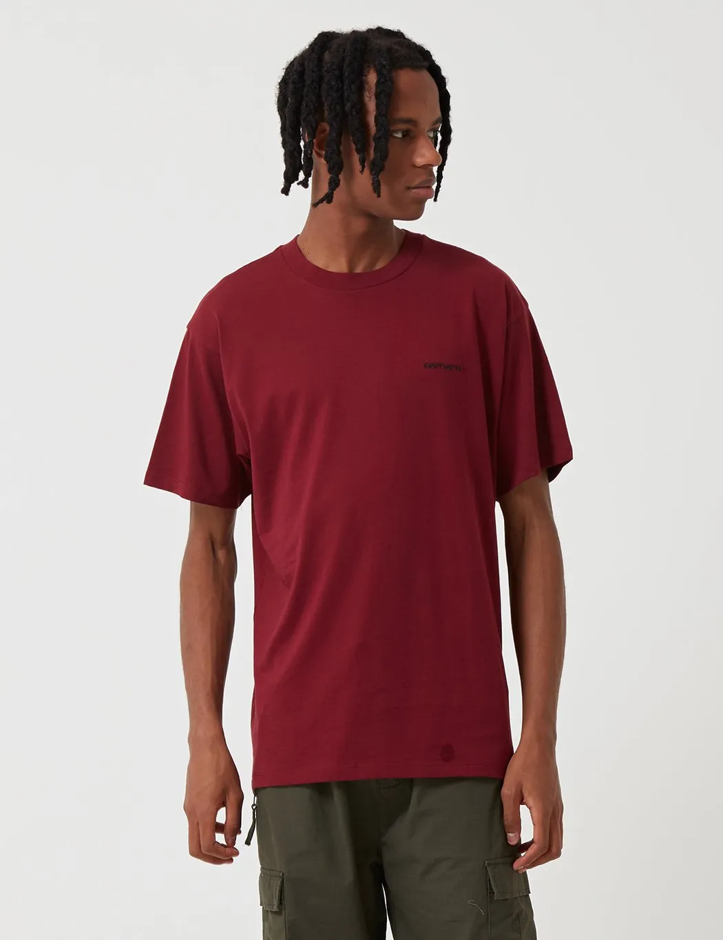 Carhartt-WIP Script Embroidery T-Shirt - Mulberry