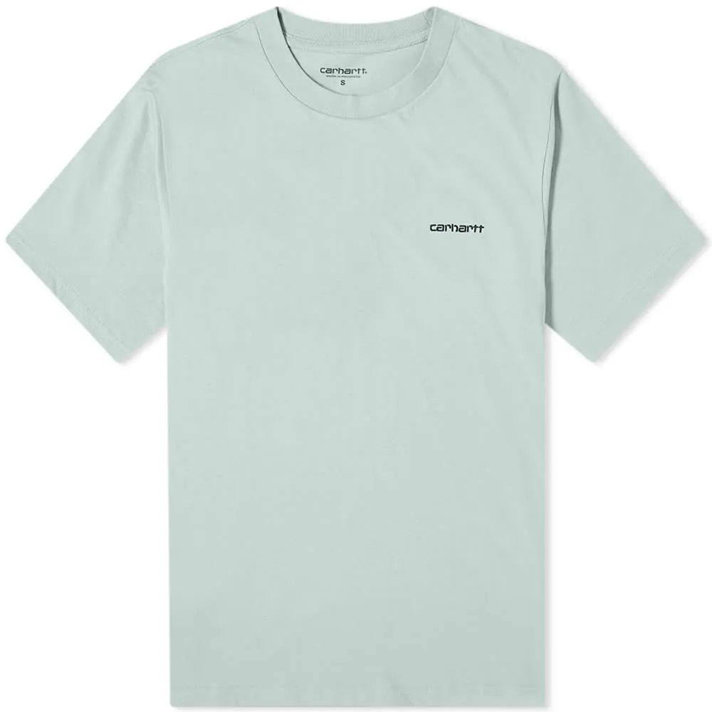 Carhartt WIP Script Embroidery TeeFrosted Green & Black