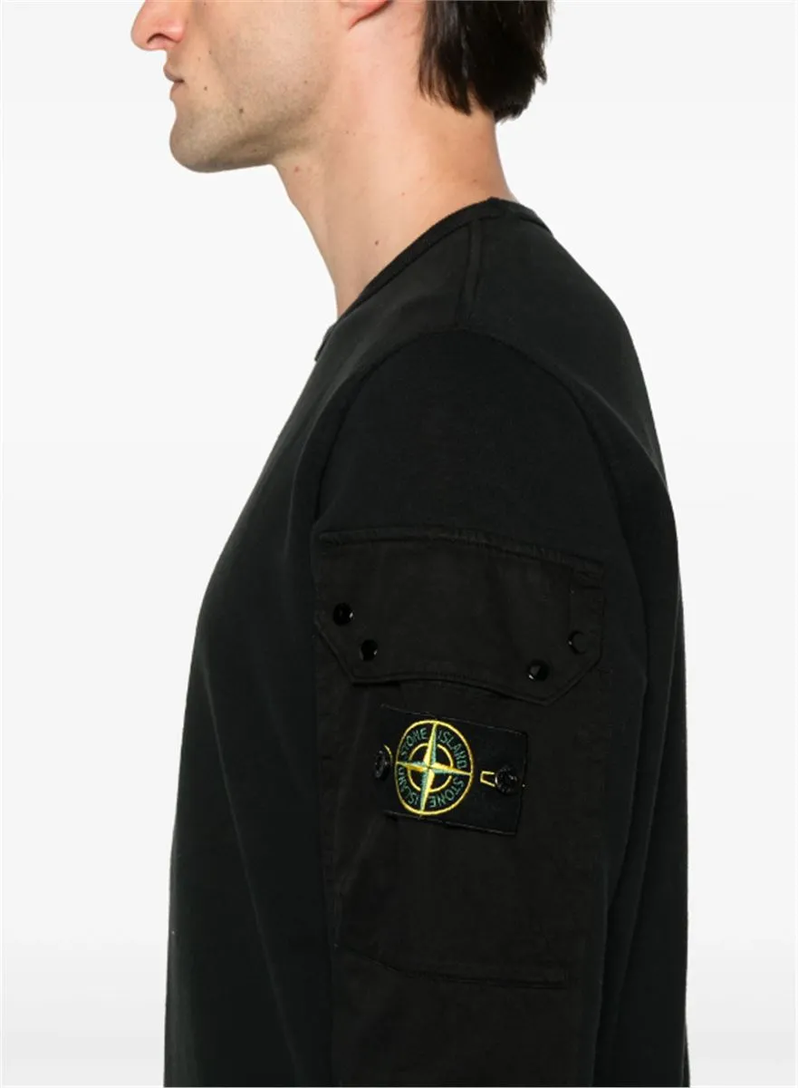 COMPASS-BADGE COTTON SWEATSHIRT