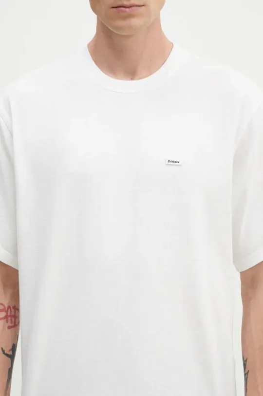 Dickies cotton t-shirt Clancy Heavyweight Tee men’s white color with a print DK0A4Z4L