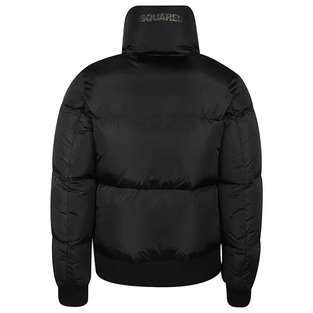 Dsquared2 Neck Logo Black Down Jacket