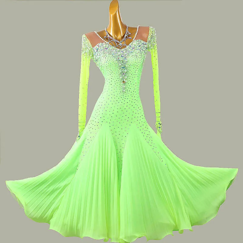 Elegant Shine Green Ballroom Dress | LXT870