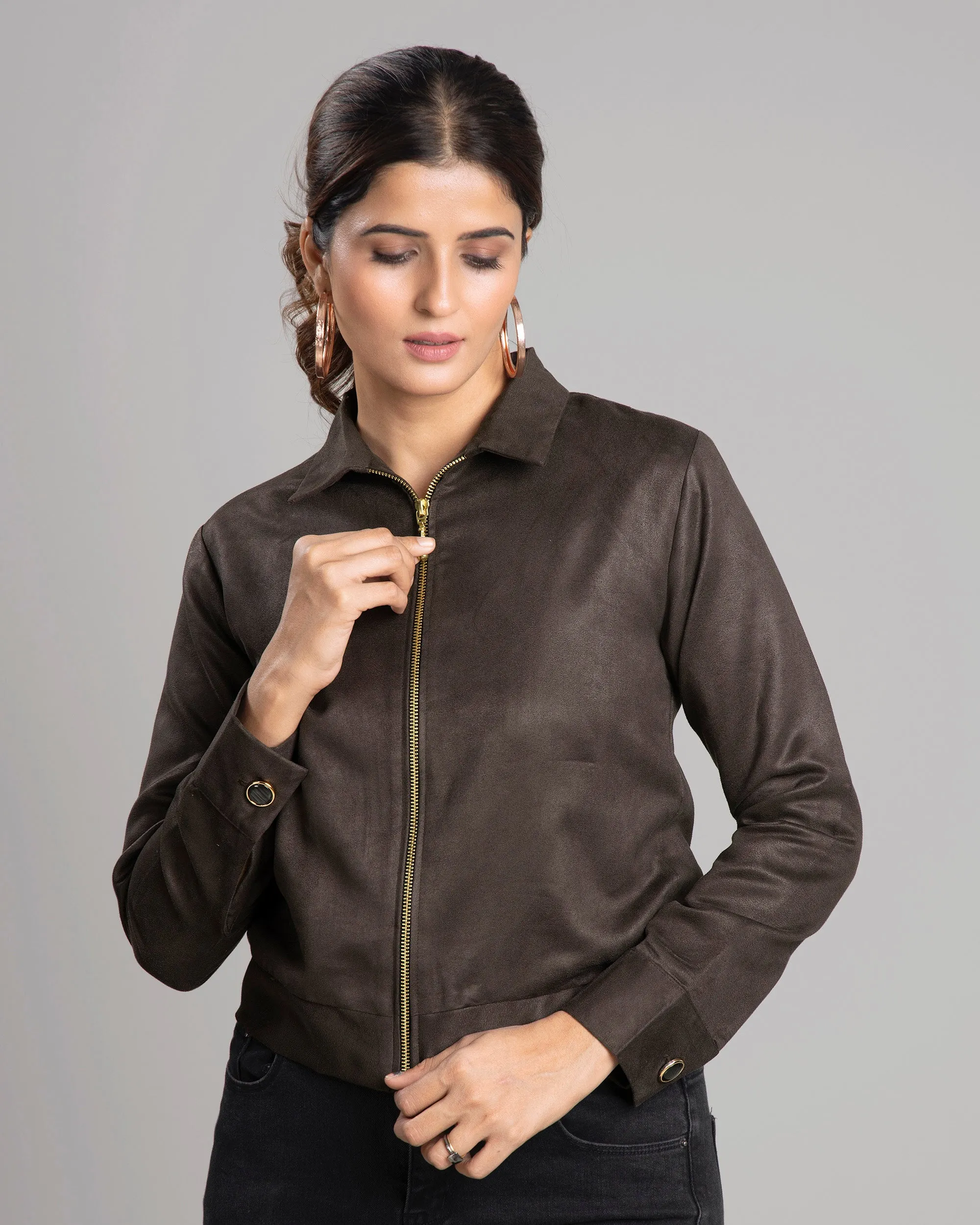 Exclusive Luxurious Suede Jacket For Women