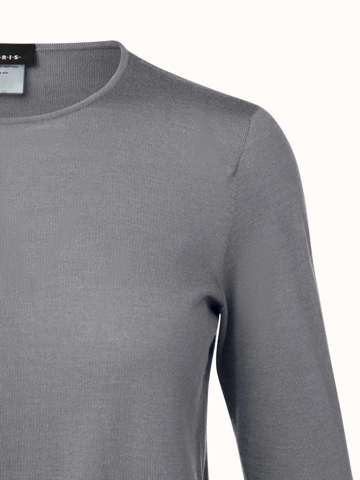 Fine gauge cashmere silk pullover