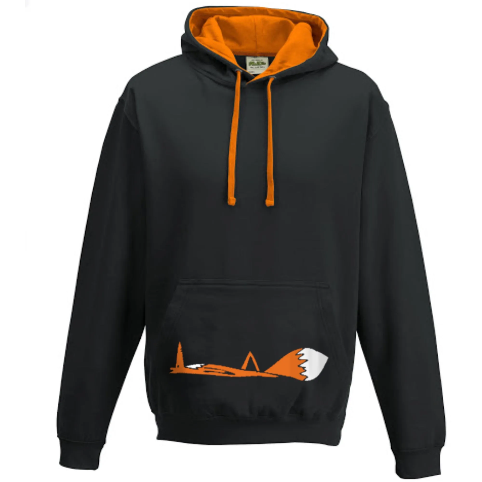 Fox down contrast hoodie