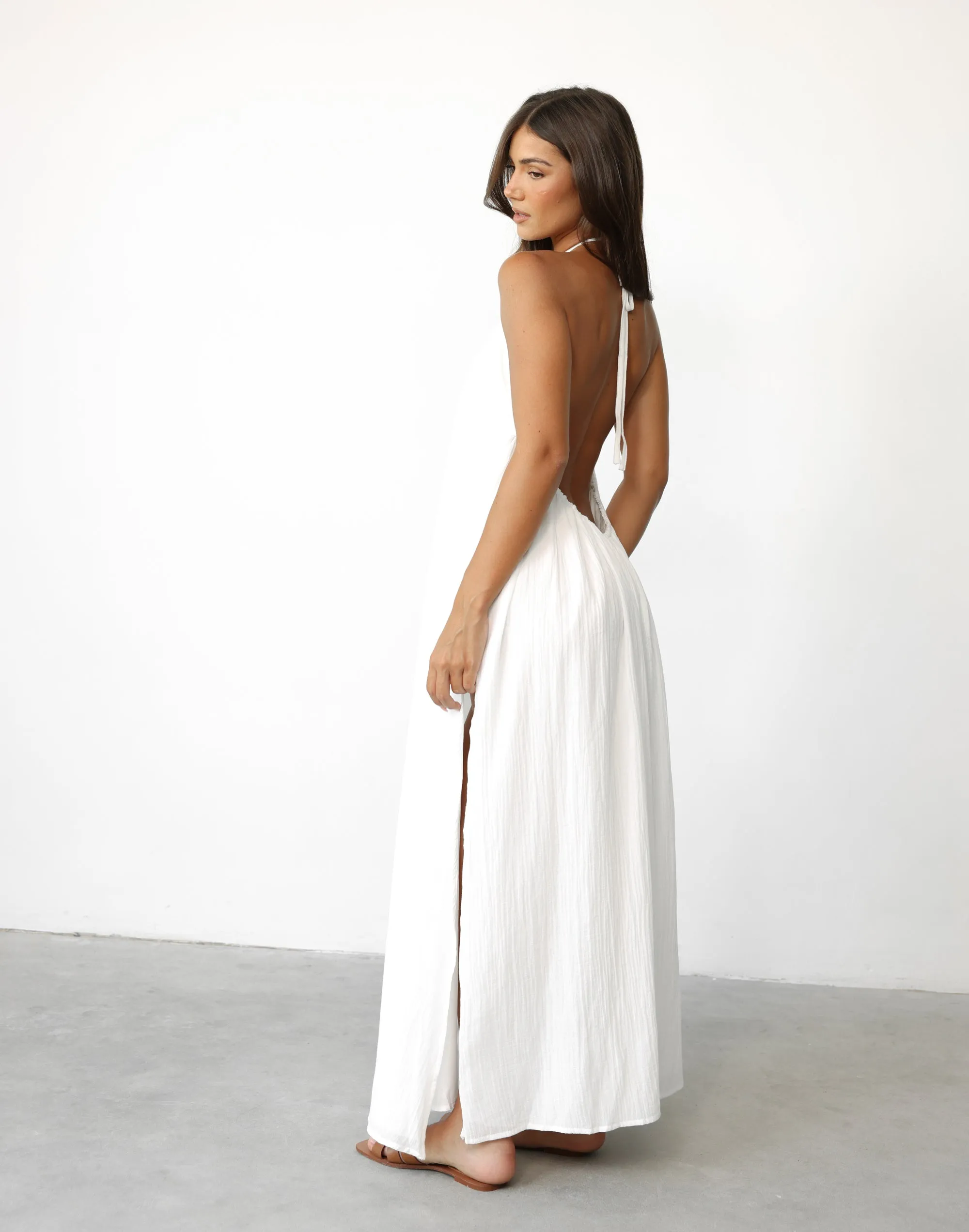 Golden Hour Maxi Dress (White)