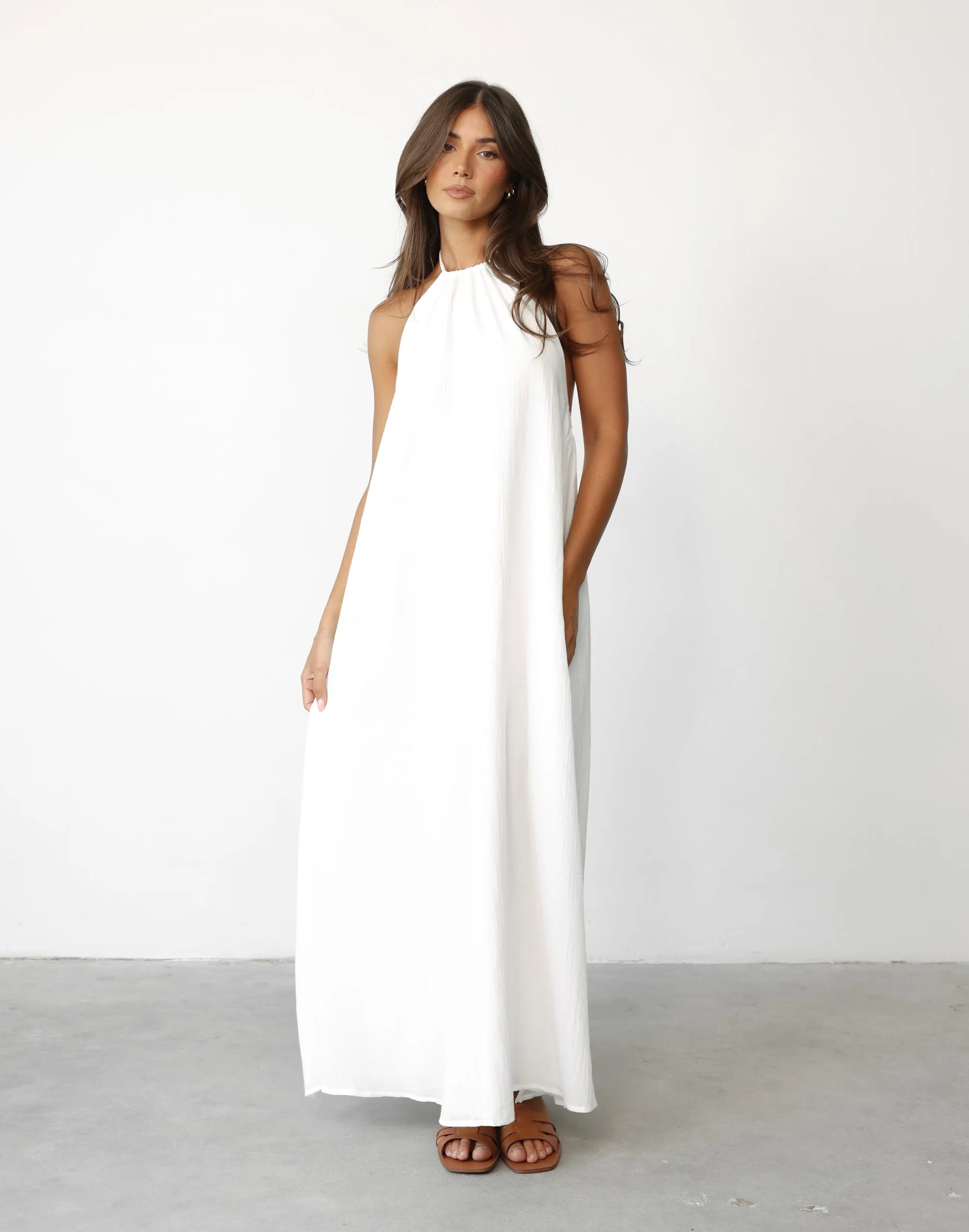 Golden Hour Maxi Dress (White)