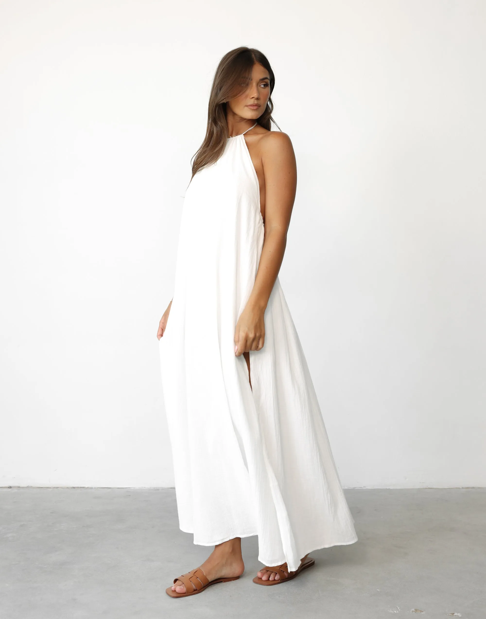 Golden Hour Maxi Dress (White)