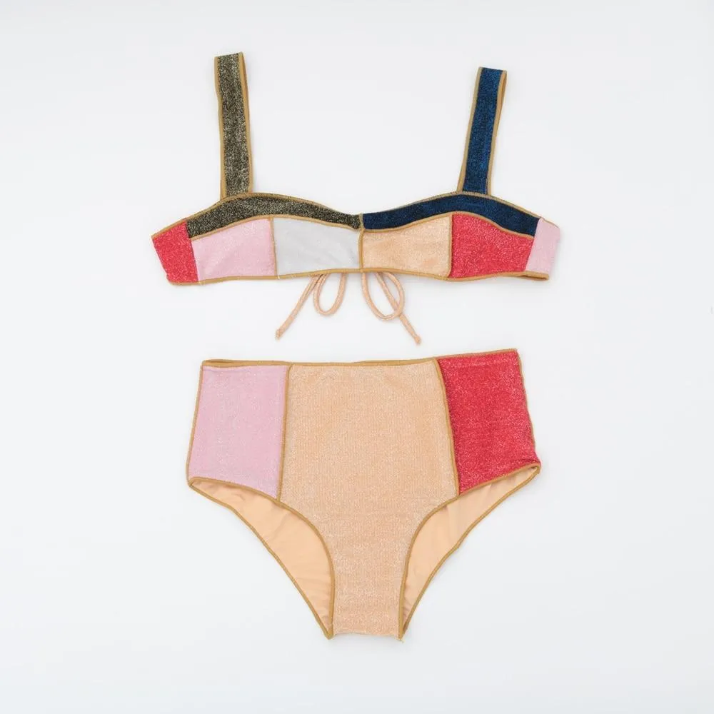 Harriet High Waist Patchwork Bikini