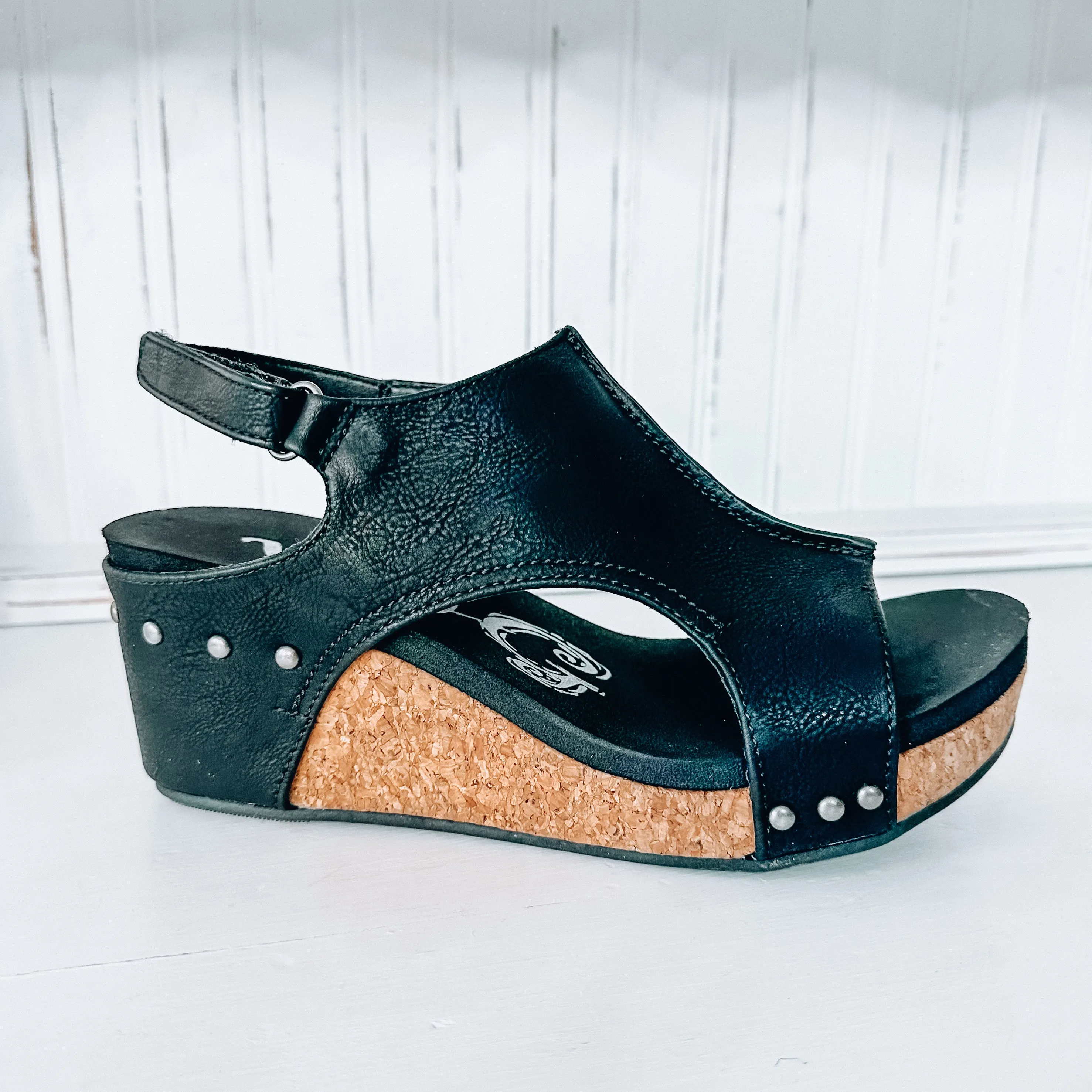 Isabella Wedge Sandal - Black