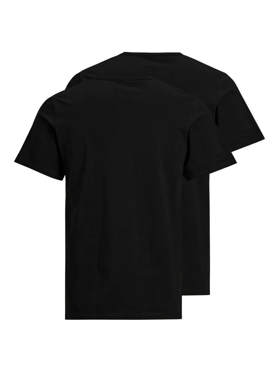 Jack & Jones 2 PACK Basic Crew Neck T-Shirt Black