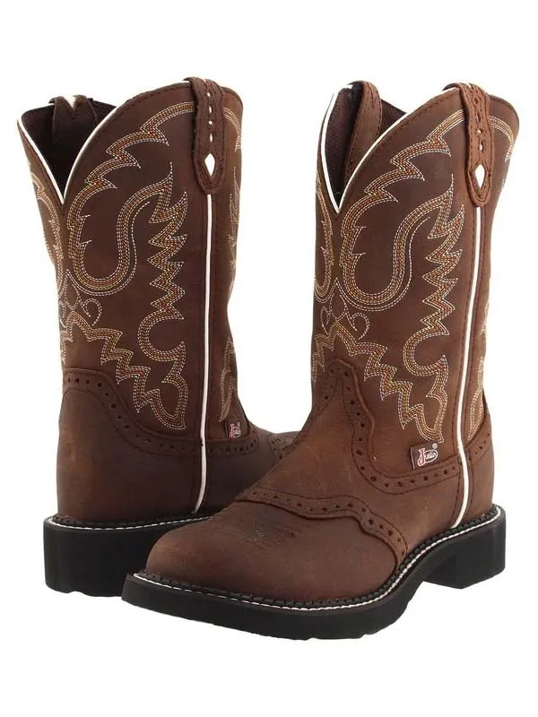 Justin GY9909 Womens Gypsy Round Toe Western Boot Aged Bark