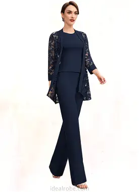 Kaitlynn Jumpsuit/Pantsuit Scoop Neck Floor-Length Jersey Mother of the Bride Dress STK126P0014714