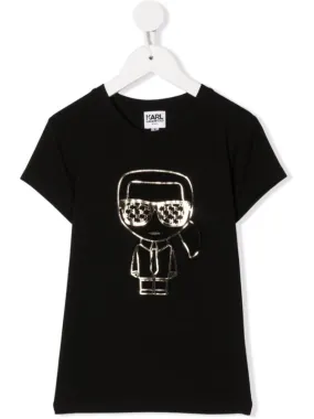 Karl Lagerfeld T-Shirt Ikonic Gold-Black