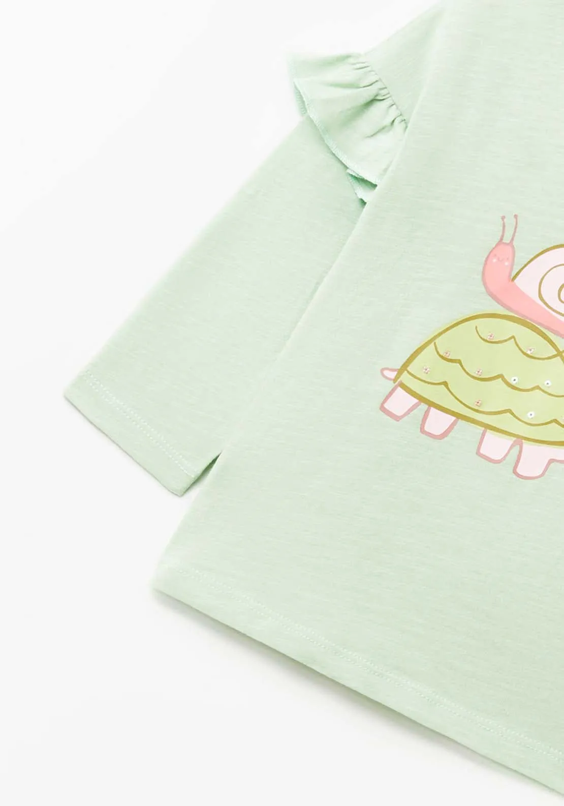 Long Sleeve Turtle Top - Green