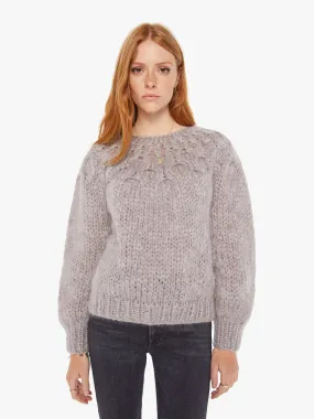 Maiami Mohair Honeycomb Pleated Pullover - Concrete