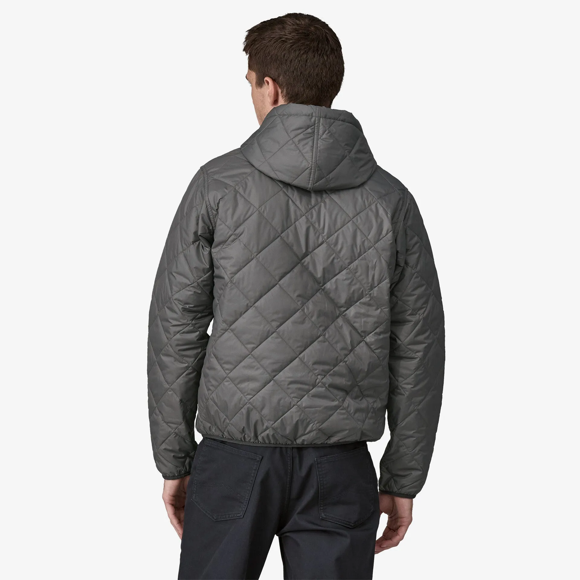 Men's Diamond Quilted Bomber Hoody - 27610