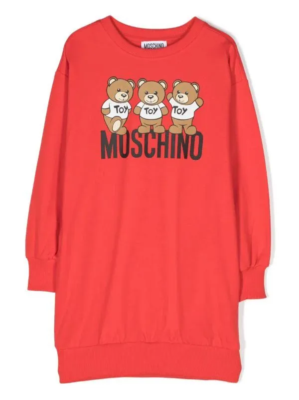 Moschino Dress Bear Logo Red 98-