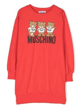 Moschino Dress Bear Logo Red 98-