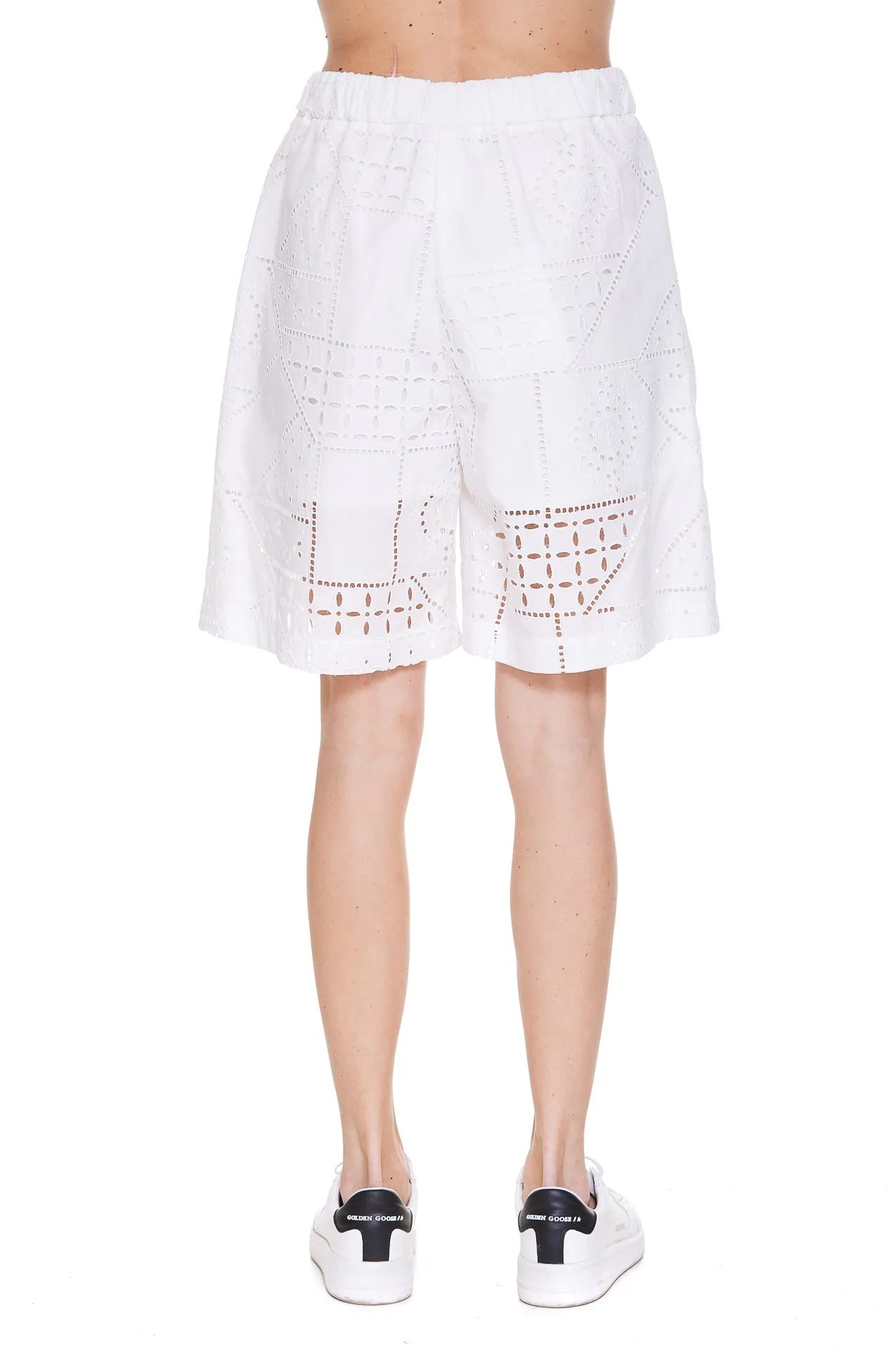 MSGM Perforated Elasticated-Waist Shorts