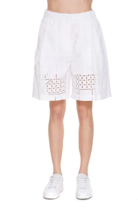 MSGM Perforated Elasticated-Waist Shorts