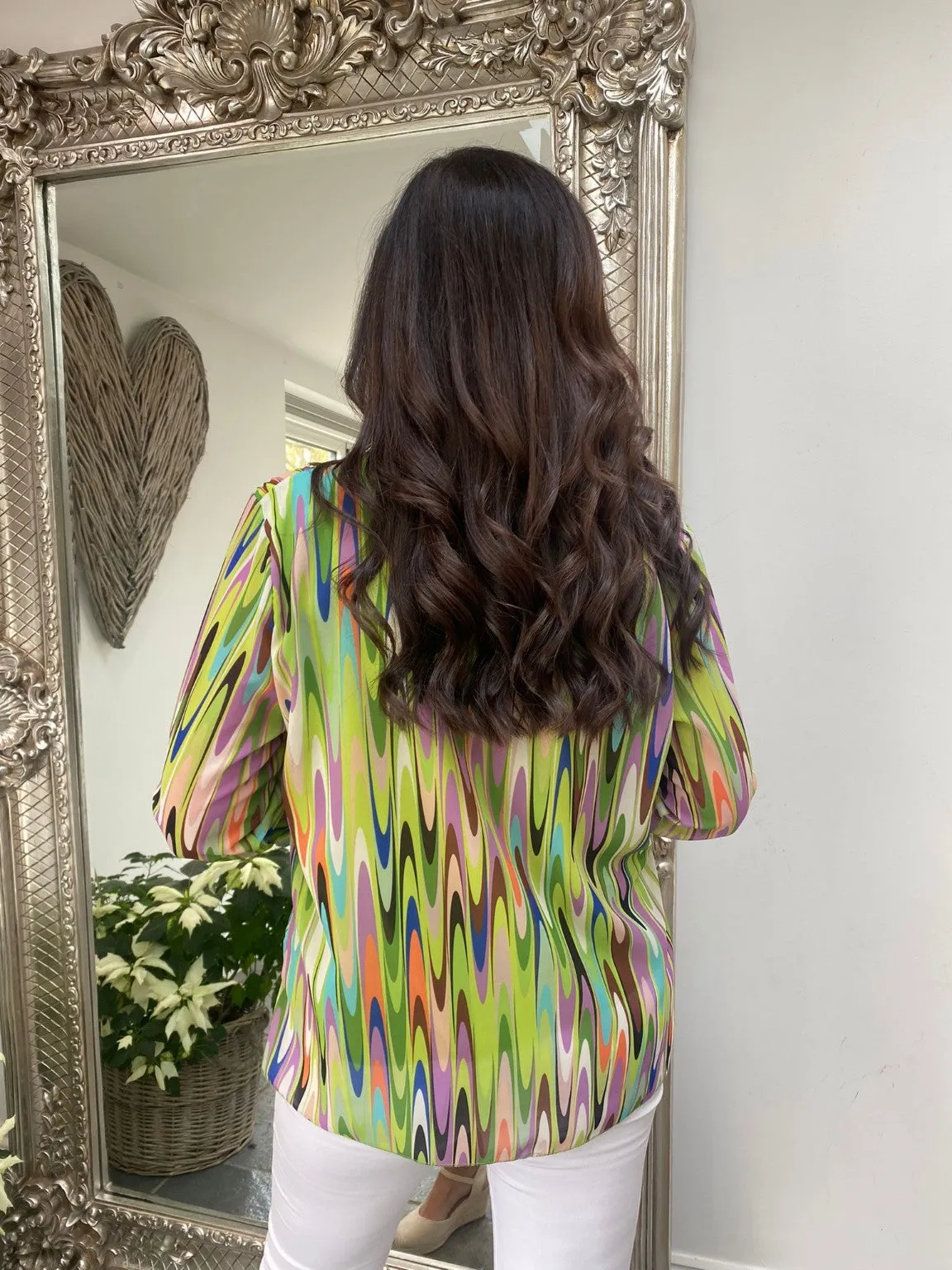 Multi Colour Pleated Blouse Maya