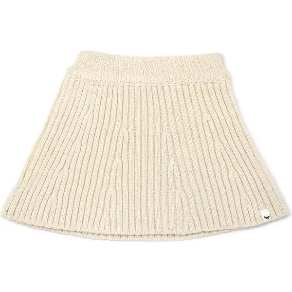 oh baby! Knitted Flare Skirt, Natural