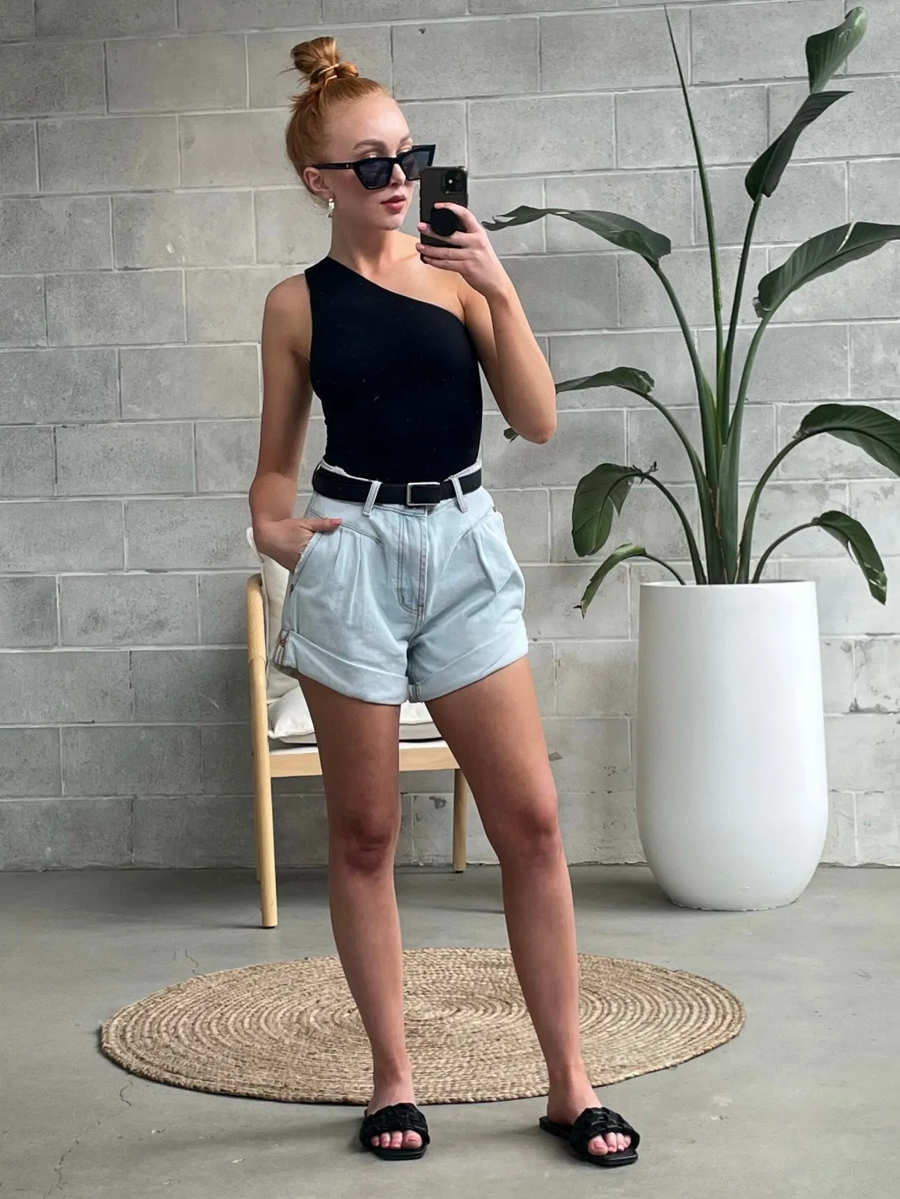 ONETEASPOON Le Surf Streetwalker High Waist Denim Shorts