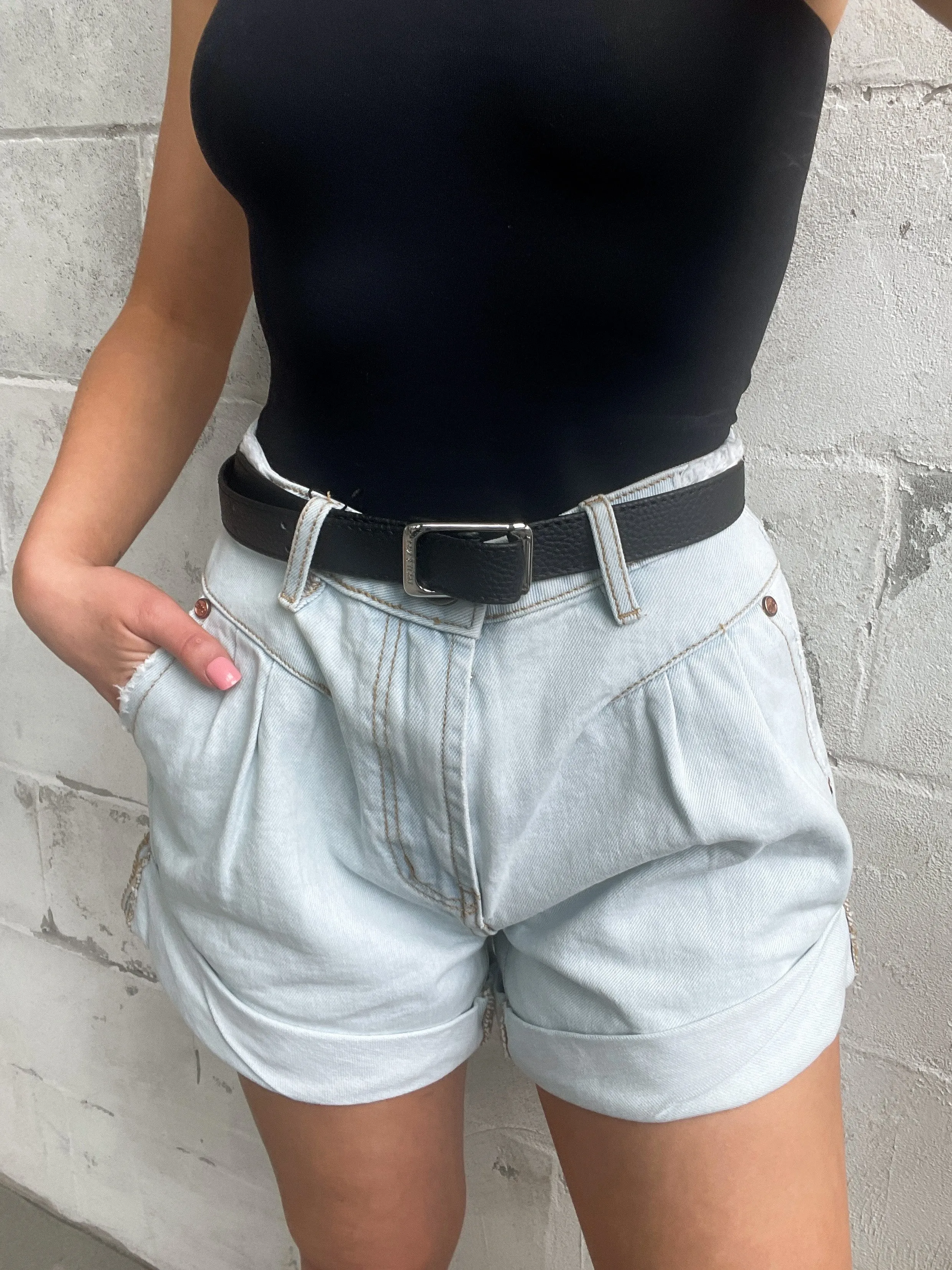 ONETEASPOON Le Surf Streetwalker High Waist Denim Shorts