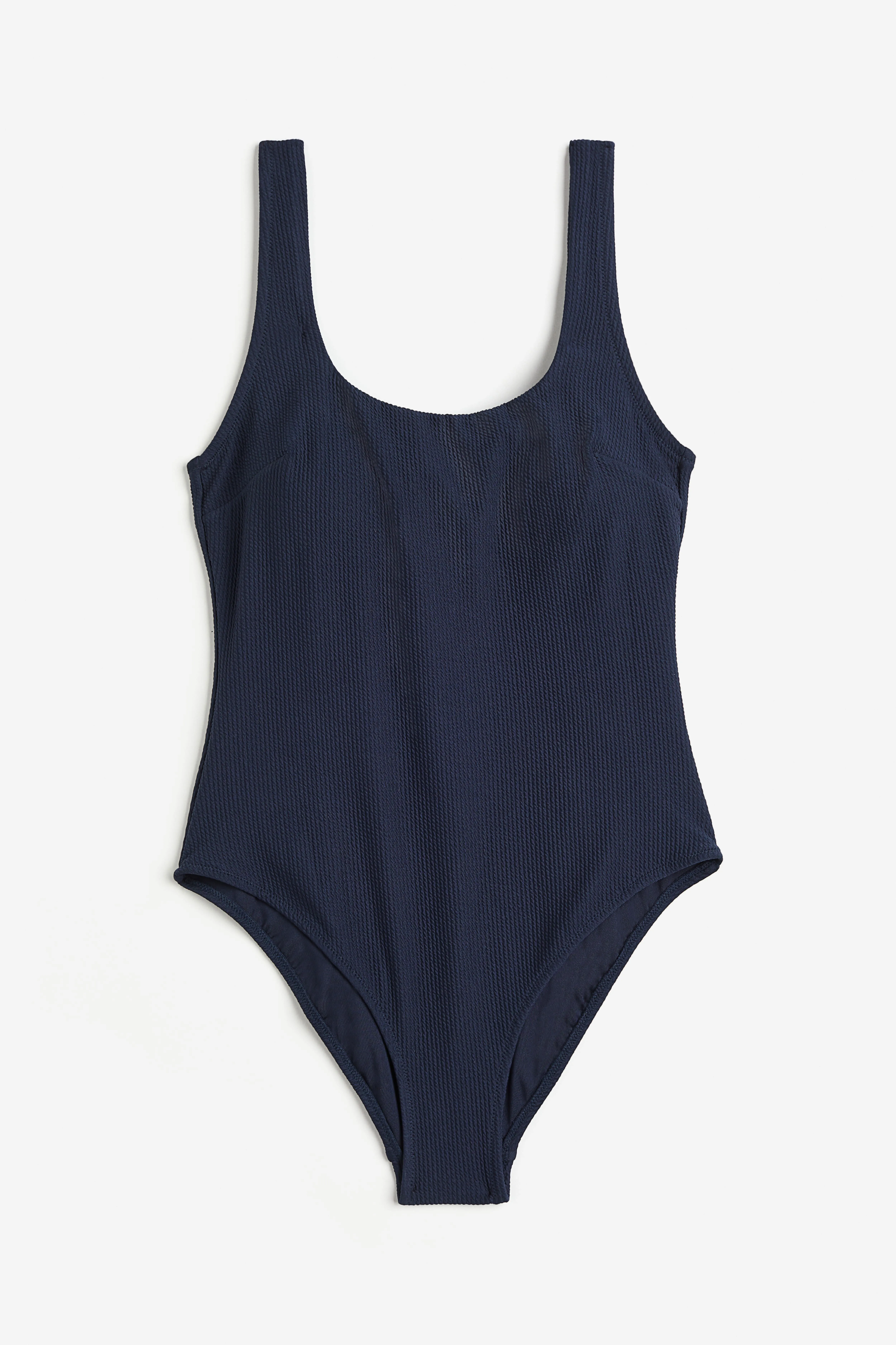 Padded-cup swimsuit - Square neckline - Sleeveless - Navy blue - Ladies | H&M GB