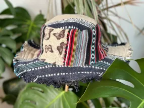 PATCHWORK HIPPIE HEMP HAT SIZE M/L  ( OF138 )