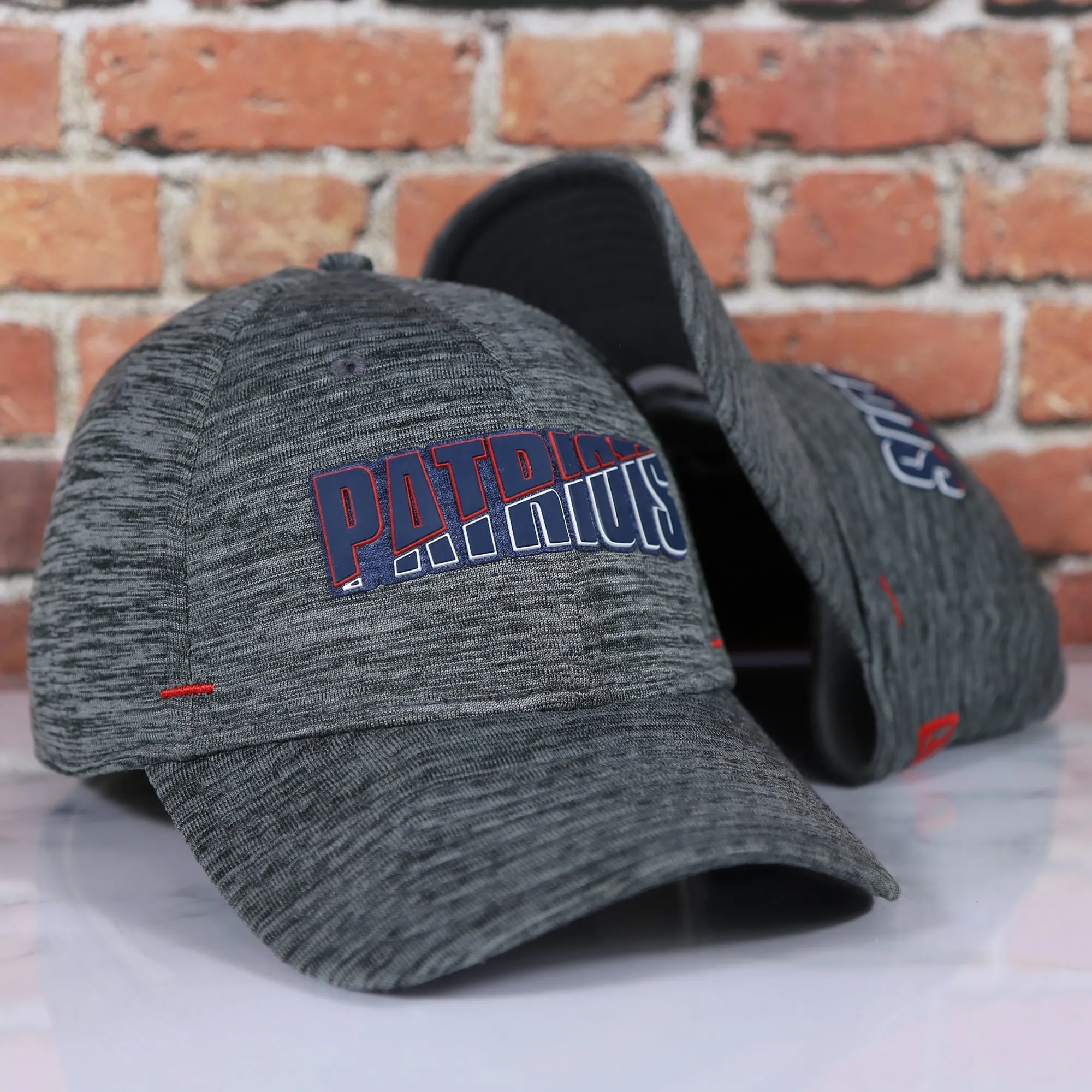 Patriots 2020 Training Camp Flexfit | New England Patriots 2020 On-Field Grey Training Camp Stretch Fit