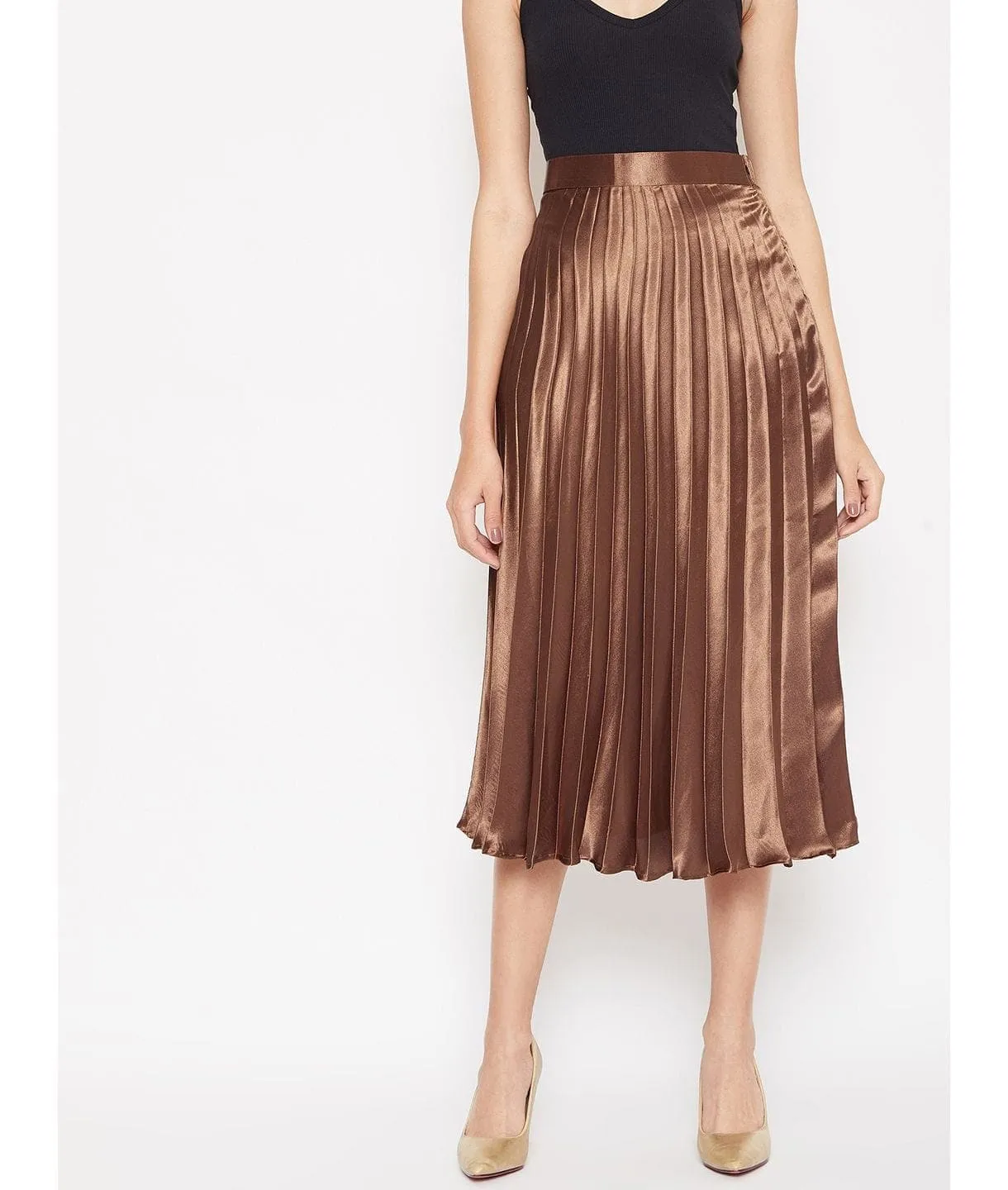 Pleated Midi Skirt