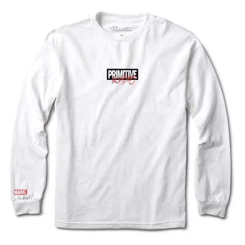 Primitive Longsleeve Shirt Moebius Marvel Iron Man White