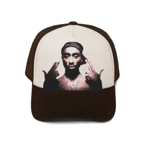 Primitive x Tupac Stay Up Trucker Snapback Hat Black White